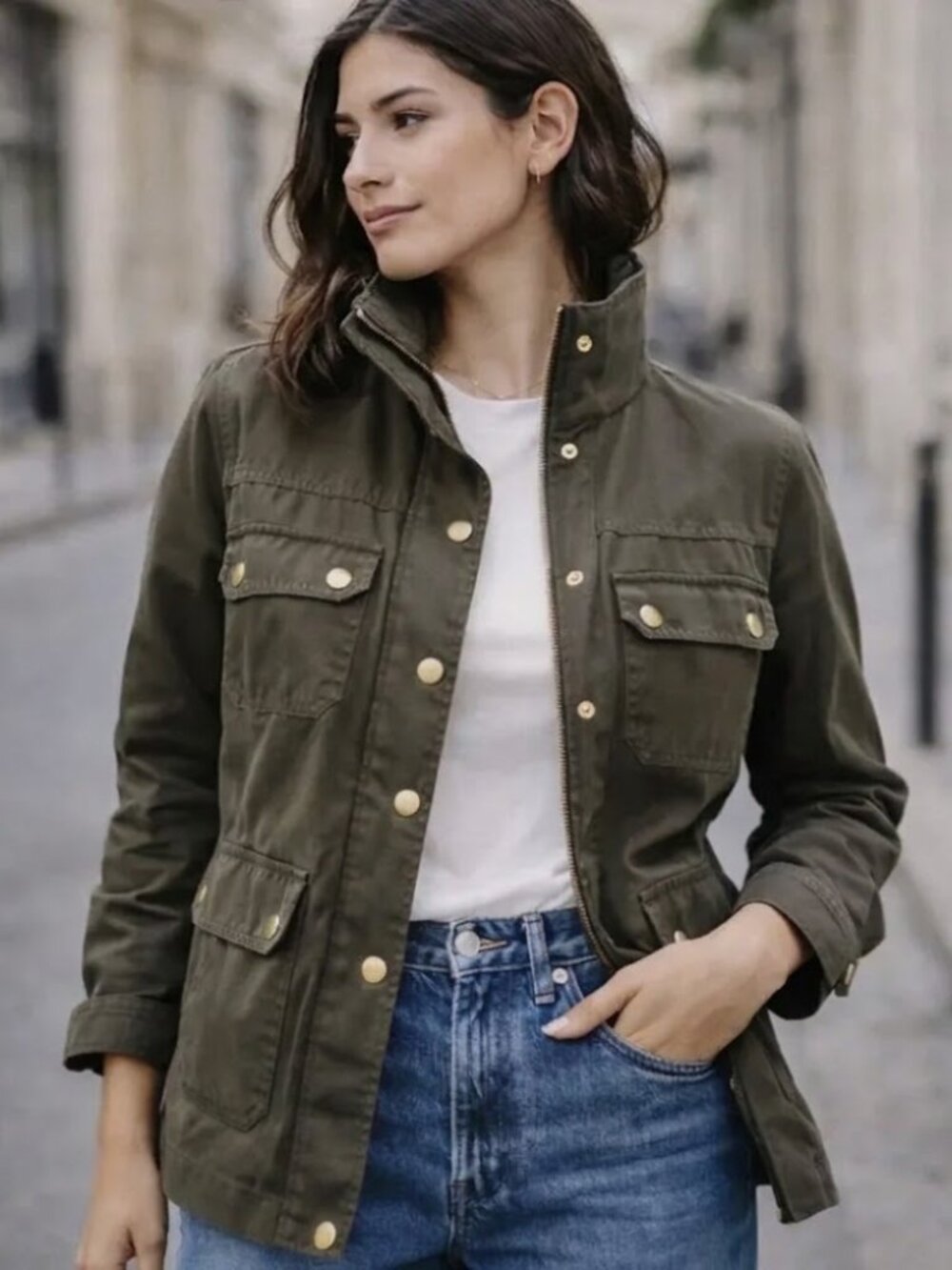 J. Crew Downtown Field Jacket Loden Green L